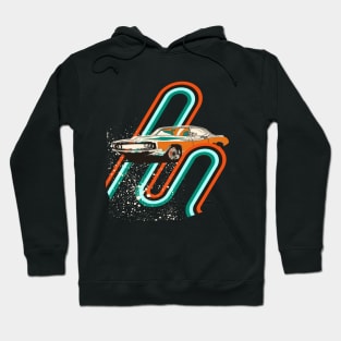 Vintage Car in Retro Style Hoodie